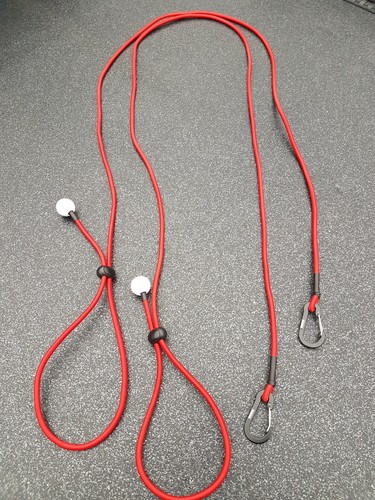 Red kayak paddle - red, leash