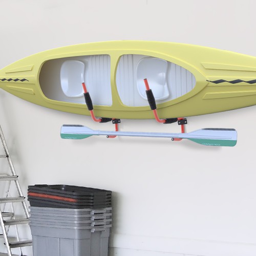 Heavy duty kayak wall rack - kayak,
