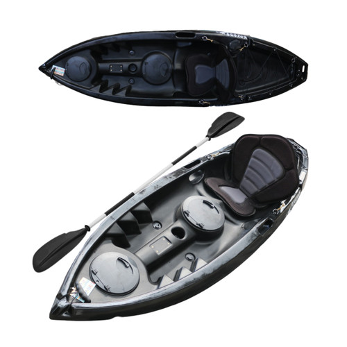 Black sit top kayak 2 - black, on