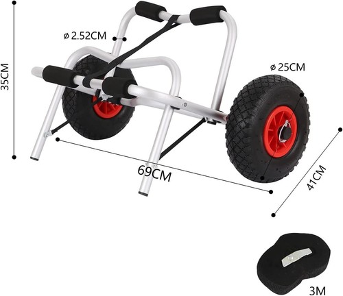 100kg foldable kayak trolley - foldable,